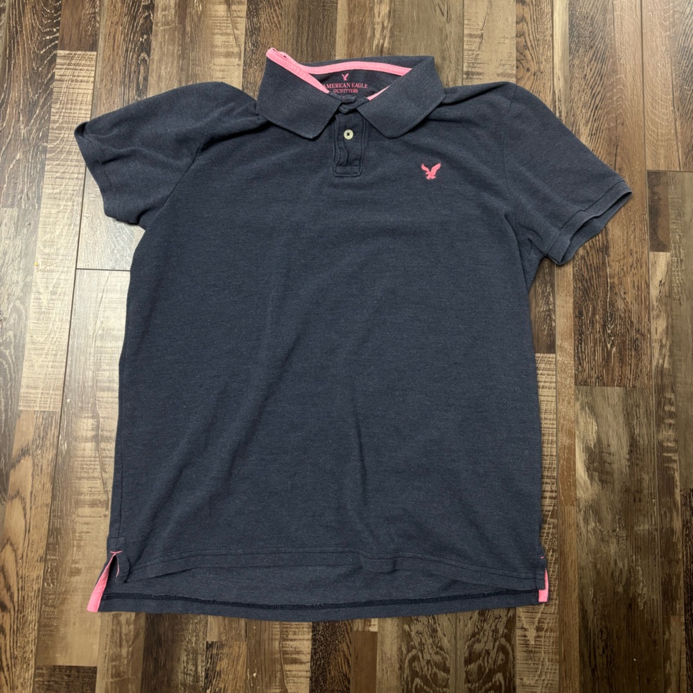 American Eagle Outfitters navy polo shirt